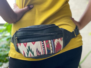 New Arrival Stylish Jacquard Kilim Leather Hip Pocket <b>Belt</b> Designer Hot Selling Fanny Pack With Multi-Uses <b>Pouch</b> <b>Belts</b> - Product Image 3