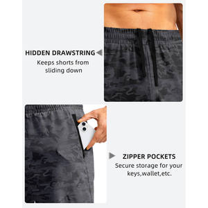 Shorts de sport décontractés pour hommes, été, haute qualité, séchage rapide, taille haute, respirants, tricotés, style fitness, personnalisables, grandes tailles - Product Image 5