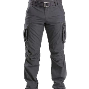 Pantalon cargo sportif pour hommes grandes tailles, respirant, coupe ample, taille mi-haute, de haute qualité, en vente - Product Image 1