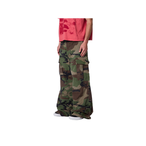 Men's <b>Camouflage</b> <b>Cargo</b> Pants Loose Fit Mid Waist Cotton Casual Style Summer Wear With Pockets - Product Image 2