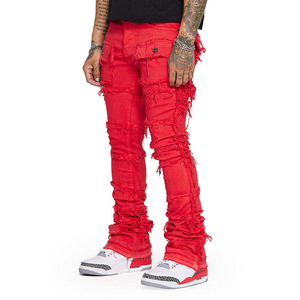 Pantalones Vaqueros Cargo de Verano para Hombre, Transpirables, de Corte Holgado, con Múltiples Bolsillos, Lavados, con Logotipo Frontal, Estilo Urbano, Marca CLOVIX SPORTS - Product Image 5