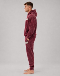 Ensemble de survêtement décontracté pour homme en molleton doux French Terry, effet délavé à l'acide, avec pantalon à revers côtelés – Qualité supérieure - Product Image 2
