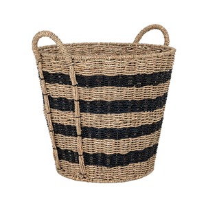 Extra <b>Large</b> Striped Seagrass Decorative Storage <b>Basket</b> Handmade Storage <b>Basket</b> Wholesale eco-friendly Made Viet Nam - Product Image 6