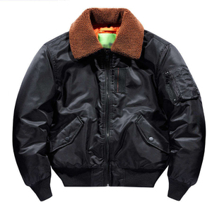 Men's Winter Bomber <b>Jacket</b> Quilted Flight Coat <b>Sherpa</b> <b>Lined</b> Full Zip Pilot <b>Jacket</b> with Pockets Outdoor Wear - Product Image 5