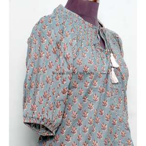 Vestido Mini Casual de Algodón 100% Puro con Cuello Redondo para Mujer, Talla Grande, Transpirable, Ecológico, con Botones Florales y Cintura Natural - Product Image 5