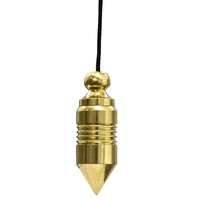 MUNTAHA AGATE Pendule en laiton doré, 4 pièces, pointu, Feng Shui, divination, guérison énergétique, qualité supérieure polie