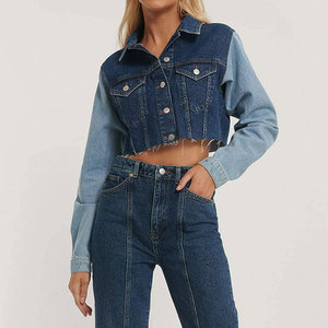 Women's Short Sleeve Denim Jacket Solid Color Basic Fashion Jacket with Button <b>Decoration</b> Washed Technics Casual Autumn Season - Product Image 5