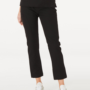 Ensemble de blouses médicales tricotées unies, coupe ajustée, en polyester extensible, à manches courtes, haute qualité, sans couture, pour la mode OEM sur mesure, vente en gros - Product Image 5