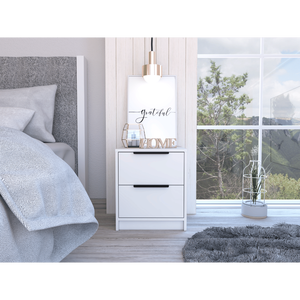 Comodino Bianco a Due Cassetti Egeo Superior di E Depot E Shop - Product Image 1