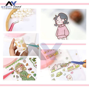 2PCS Stainless Tweezers Straight Curved Tweezers Pink Stickers Eyelash <b>Extensions</b> Precision Electronics <b>Nail</b> Rhinestone - Product Image 5