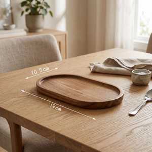 Sous-plat ovale en bois de luxe écologique Ali Fashion Art poli pour soupière, idéal pour le thé, les boissons, les collations, les fêtes, la maison et les restaurants - Product Image 4