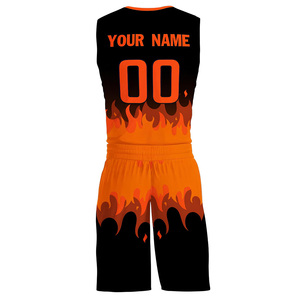 Camiseta de Baloncesto Profesional Personalizada con Impresión por Transferencia de Calor, Nombre del Equipo 00, Diseño de Llama, Cuello en V, Sin Mangas, Cintura Elástica, Unisex - Product Image 4
