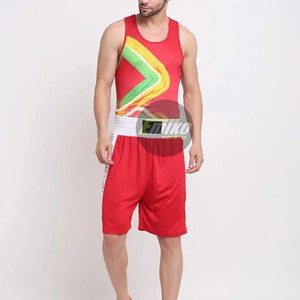 Vente flash - Ensemble d'uniformes de boxe - 100% polyester extensible, respirant, séchage rapide - Taille adulte personnalisée - Couleurs personnalisées - Meilleurs uniformes de boxe - Product Image 1