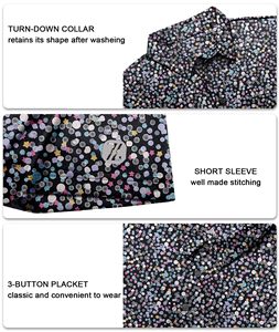 Polo de Manga Corta con Estampado de Puntos para Hombre, Personalizable con Logotipo de Marca, de Secado Rápido, con Tu Diseño, en Poliéster y Spandex de Alto Rendimiento - Product Image 5