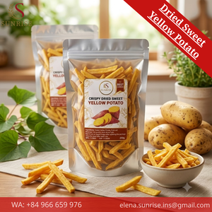Pommes de terre jaunes séchées croustillantes, transformées par procédé FD, en tranches, collation saine - Product Image 3