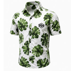 Camisa Moderna para Hombre con Estampado Gráfico y Botones, Tela Suave, Corte Moderno y Uso Diario Informal - Product Image 1