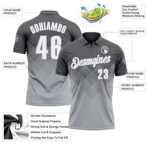 เสื้อโปโลวันแข่งขันแบบกำหนดเอง พร้อมโลโก้ทีม ชื่อผู้เล่น และหมายเลขส่วนตัว แขนสั้น ผลิตจากโพลีเอสเตอร์ รับผลิตแบรนด์ส่วนตัว - Product Image 3