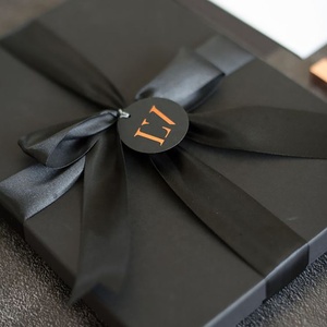 Luxury Linen Packaging <b>Box</b> With Printed Lid - Product Image 4