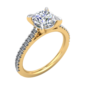 Anillo de Diamante de Laboratorio con Corte Princesa de 1.11 Quilates, Certificado por IGI, con Banda de Oro Sólido de 10K, Color E, para Novia, Moderno, para Mujer - Product Image 1