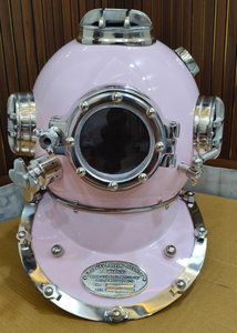 Réplique de casque de plongée vintage rose Mark V, casque de plongée sous-marine nautique, décoration maritime, modèle de collection - Product Image 3