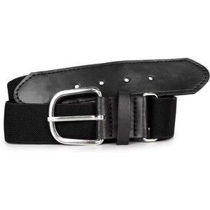 Ceinture de baseball élastique large, sangle très extensible, languette en cuir véritable, boucle en alliage, ceinture d'uniforme de softball - Product Image 1