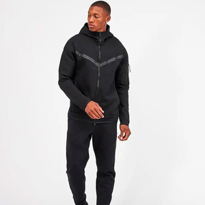 Chándales con cremallera y diseño de rayas reflectantes lisas, ecológicos, la mejor edición, venta directa de fábrica, chándal para hombre - Product Image 1