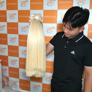 Blonde Remy vietnamien 100% Extensions de cheveux humains Double dessiné pur brut non transformé vierge cheveux Machine Double trame cheveux tissage - Product Image 3