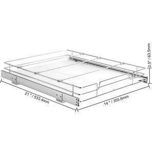 Organizzatore per Armadio con Cassetti Estraibili in Acciaio Resistente 15,5" L x 21" P x 3,5" H, con Ripiani Scorrevoli per Dispensa - Product Image 5