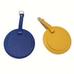 Étiquettes de bagages personnalisées en similicuir PU souple, motif lettres, de luxe, durables, avec boucle, les plus populaires - Product Image 2
