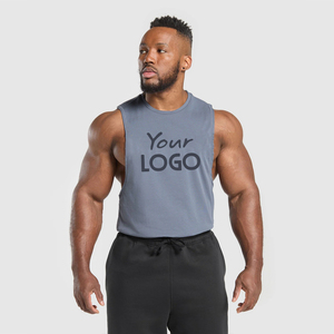Best Selling Casual Mens Gym Tank Top 100% Cotton Quick Dry Breathable With Custom Logo For Fitness Training - Product Image 4