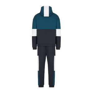 Chándal Deportivo Casual para Hombre con Capucha y Cuello Alto, Diseño Color Block, Cierre Completo, Transpirable, Mezcla de Spandex/Poliéster, Ropa de Otoño - Product Image 3