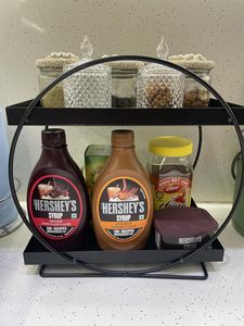 Organizador de Almacenamiento Metálico de 2 Niveles para Tocador |   Estante Independiente de 17x30x33cm para Baño, Cocina y Oficina |   Encimera que Ahorra Espacio - Product Image 4