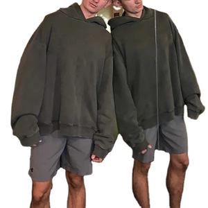 Alta calidad 330g poliéster/algodón peso pesado polar de gran tamaño de talla grande Sudadera con capucha para hombre estampado colores personalizados tallas servicio OEM - Product Image 1