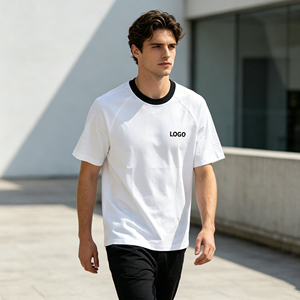 เสื้อยืดโอเวอร์ไซส์ผ้าคอตตอนหนานุ่ม 100% สไตล์สตรีทแวร์ คอกลม แต่งลายกราฟิกโลโก้ OEM ตามสั่ง - Product Image 3