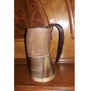 Handcrafted Viking Drinking Horn Shot Glass Classic <b>Reusable</b> Wedding Unique Gift for Men Natural Ox Horn - Product Image 6