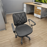 Chaise de bureau ergonomique moderne avec siège en mousse PU haute densité, structure en acier, pivotante, hauteur réglable, dossier en maille, pour usage quotidien au bureau