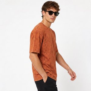 Custom oversized cotton mens <b>tshirt</b> Low MOQ for US Streetwear Brands with drop shoulder and dtg printing - Product Image 5