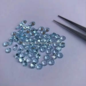 Topaze bleue ciel naturelle de 7 mm, taille ronde facettée, calibrée, pierre précieuse en vrac pour la fabrication de bijoux, prix de gros, vente directe usine 2026 - Product Image 2