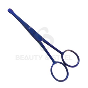 Ciseaux à cuticules professionnels de sécurité avec pointes arrondies et finition dorée complète pour les soins de manucure sensibles - Product Image 3