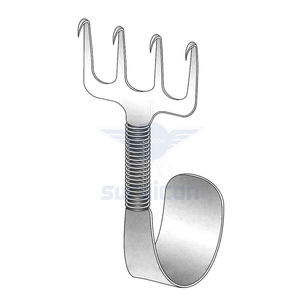เครื่องมือถ่างกล้ามเนื้อแบบสปริงคอร์นีย์ เรค รีแทรคเตอร์ 4 ง่าม กว้าง 1.5 นิ้ว 7.5 ซม. 3 นิ้ว ทำจากสแตนเลสสตีล ใช้ซ้ำได้ แบบมือถือ - Product Image 1