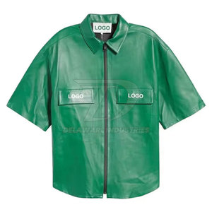 Camisa de cuero para hombre a la moda, corte ajustado, nuevo diseño, elegante, estilo urbano, para uso nocturno y diario. - Product Image 6