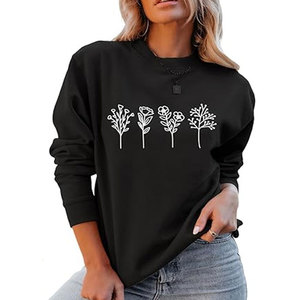 Wholesale High Quality Custom Breathable Eco-Friendly Waterproof Lined Front Logo Knitted Women's Sweatshirt - Product Image 3