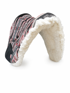 Cache-oreilles en fourrure de qualité supérieure avec motif rouge et noir, doublure polaire et housse de <span class=keywords><strong>selle</strong></span> pour l'équitation et la chaleur hivernale - Product Image 6