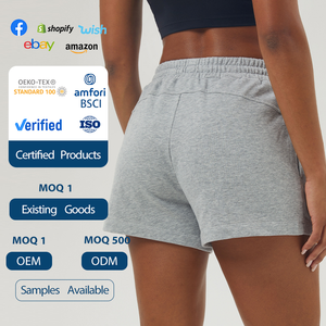 Pantalones Cortos Deportivos Transpirables de Algodón para Mujer con Bolsillos, Conjunto Básico Cómodo para Entrenamiento, Casual y Descanso, Ropa Deportiva para Mujer con Logo, Venta al Por Mayor - Product Image 4