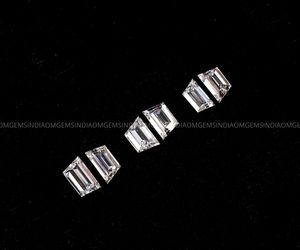 Diamante trapezoidal cultivado en laboratorio de 0.30 ct, claridad VVS-VS, corte excelente, certificado IGI, para pendientes, aretes, par de diamantes trapezoidales - Product Image 2