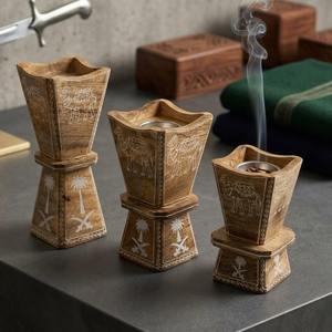 Quemador de Incienso de Madera Ecológico Premium, Elegante y Hecho a Mano, con Aroma a Flor de Azahar, para Bakhoor - Product Image 2