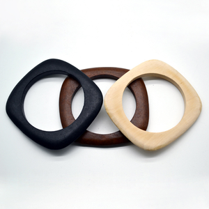 Pulsera de Madera Geométrica Cuadrada al por Mayor para Mujer, Accesorios de Moda Vintage Sencillos - Product Image 4