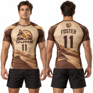 Soccer Compression Shirt Custom Player <b>Name</b> Stretch Training Base Layer Wholesale Supplier Private <b>Label</b> Fitness Workout Comfort - Product Image 3