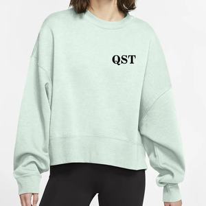 Logo personnalisé femmes sweat à manches longues de haute qualité 100% coton durable respirant tenue décontracté uni dames sweat - Product Image 1