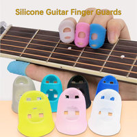 Soft Silicone Guitar Finger Protectors Anti-Pain Breathable Anti-Slip Beginner String Instrument Practice 10 Pcs